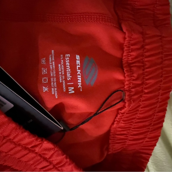 SELKIRK pickleball Red Athletic Shorts with Elastic Waistband - Picture 5 of 7